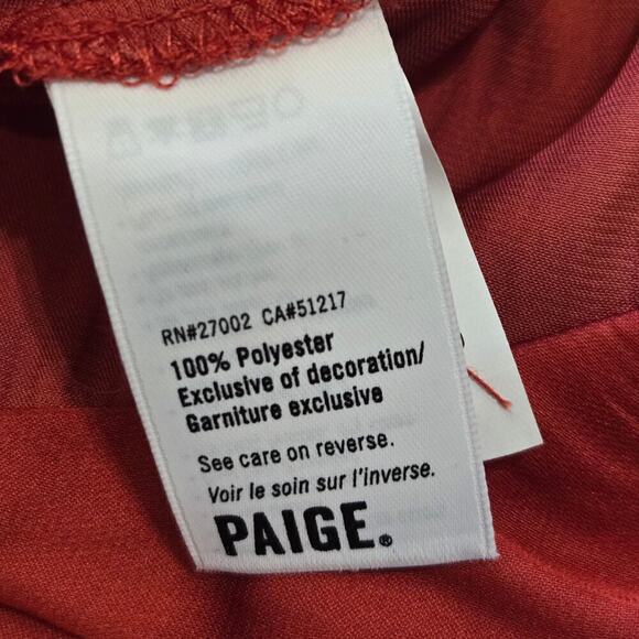 Paige Tulip Red Parisa Ruffle Romantic Wrap Dress, Size Small - Picture 7 of 12